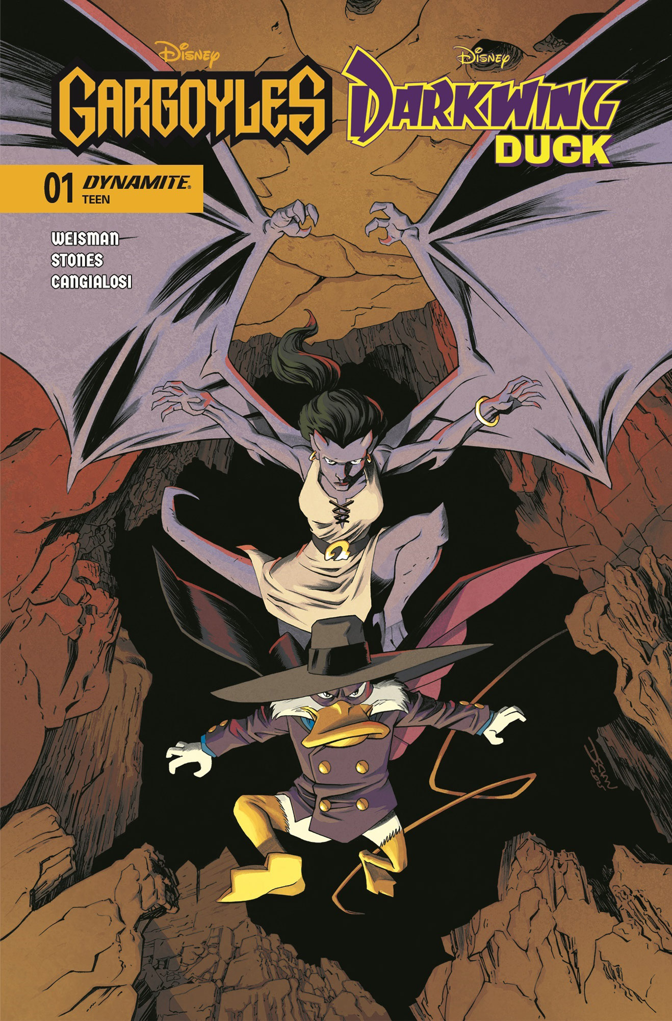 Gargoyles/Darkwing Duck #1 - Cover B by Declan Shalvey