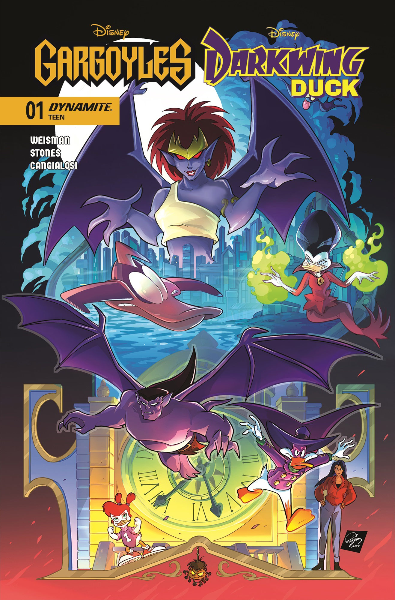 Gargoyles/Darkwing Duck #1 - Cover D by Ciro Cangialosi