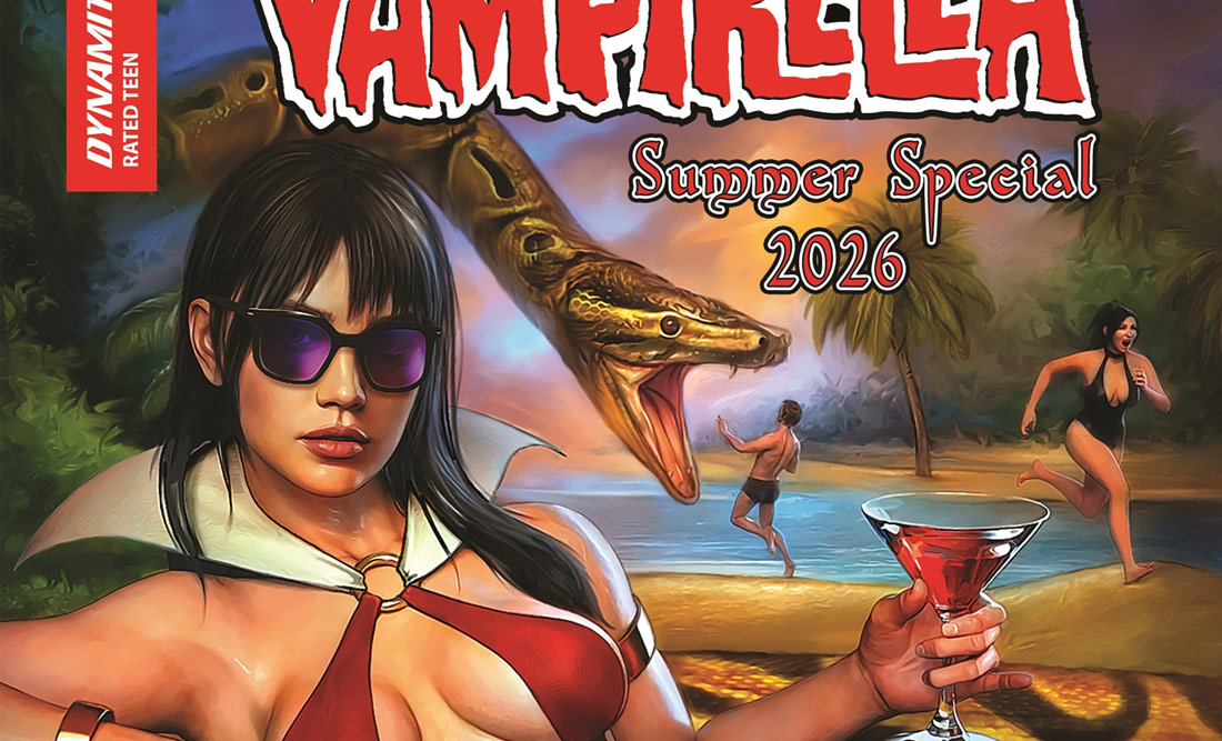 Vacation from Hell - Vampirella’s Beach Break Turns Into a Time-Traveling Volcanic Nightmare this July!