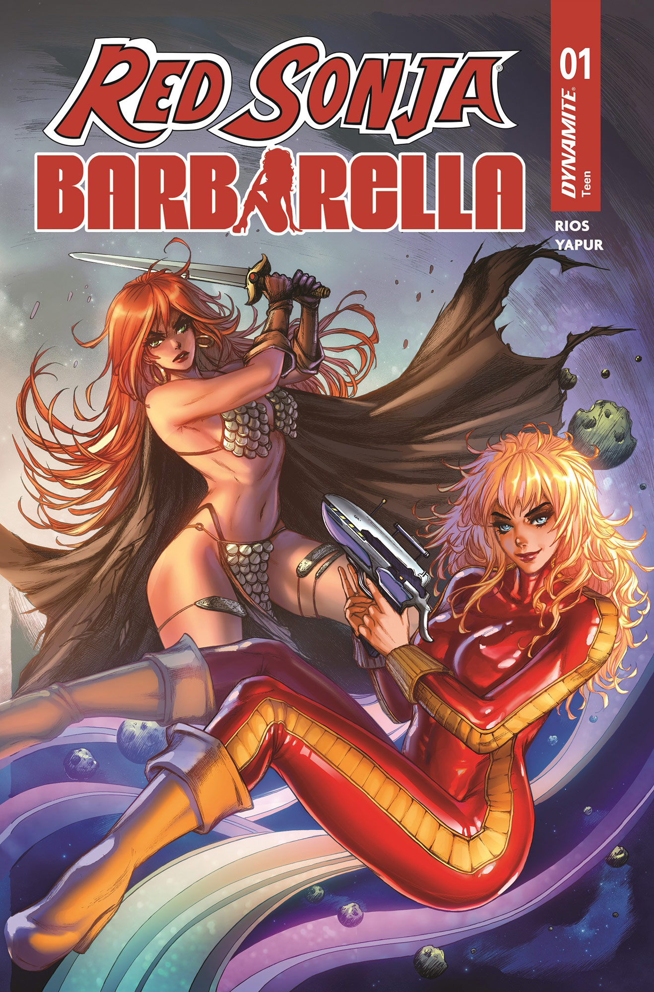 Red Sonja/Barbarella #1 - Cover by Collette Turner